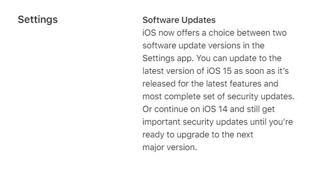 iOS 15不再强制更新，可只安装安全性更新，附可升级机种一览