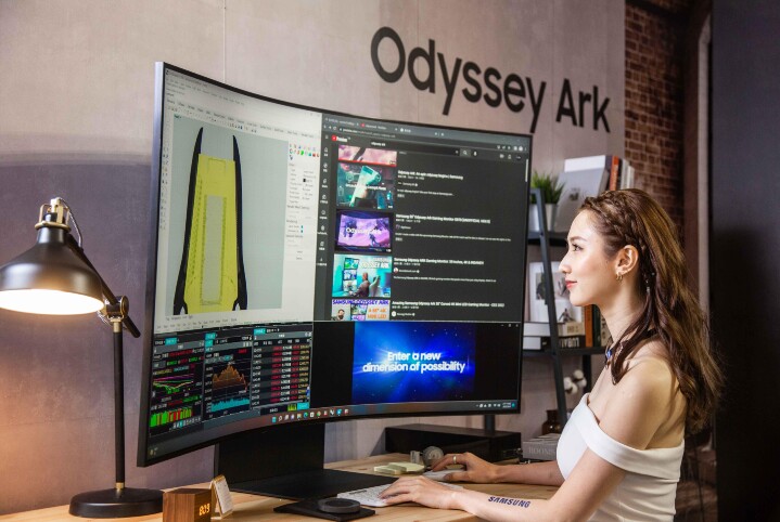 全球首款 55 寸 1000R 超大曲面显示器　三星 Odyssey Ark 上市